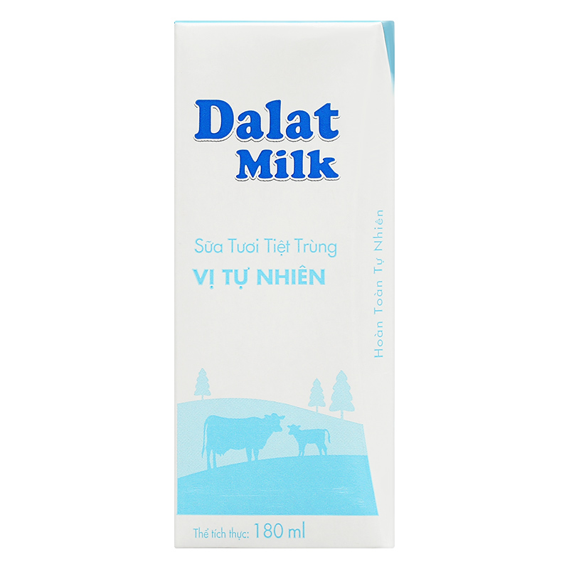 Lốc 4 hộp sữa tươi tiệt trùng Dalat Milk không đường 180 ml (từ 1 tuổi) 6