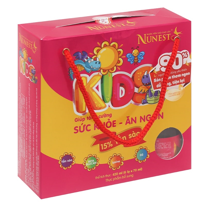 Hộp 6 hũ nước yến sào Nunest Kids 70 ml (từ 6 tháng) 2