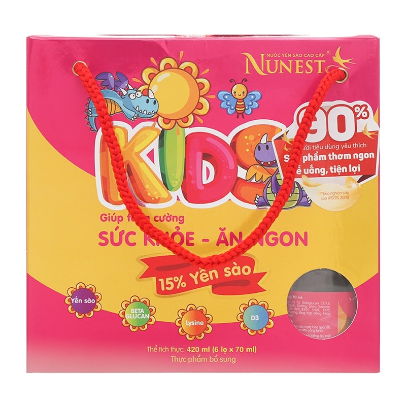 Hộp 6 hũ nước yến sào Nunest Kids 70 ml (từ 6 tháng) 3