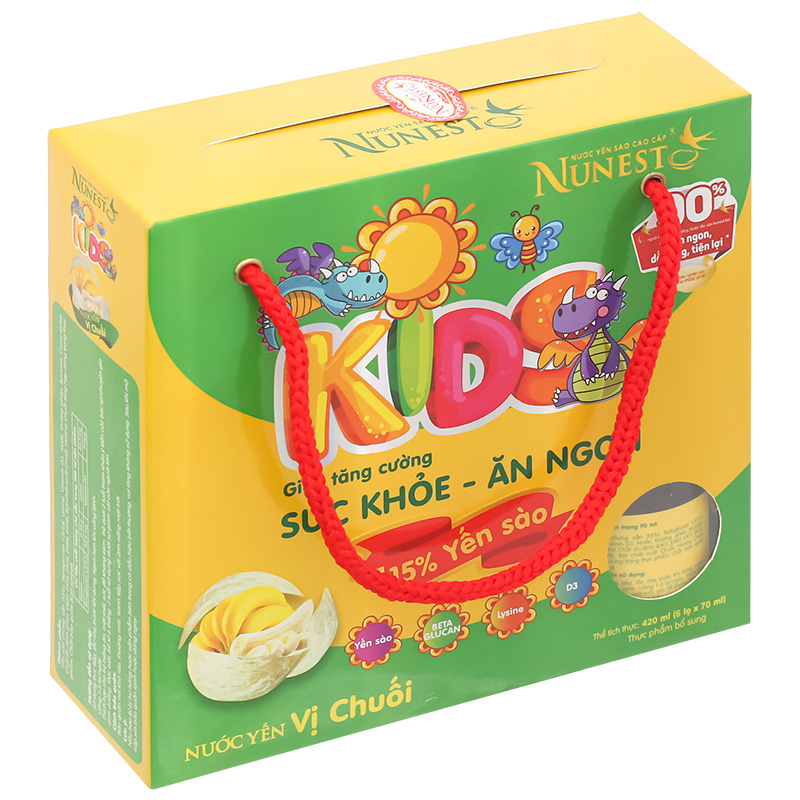 Hộp 6 hũ nước yến sào Nunest Kids vị chuối 70 ml (từ 6 tháng) 2