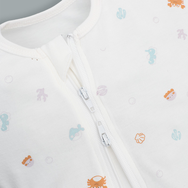 Nhộng chũn có khóa in cua cá Lullaby NH355N 1 - 3 tháng màu trắng 5