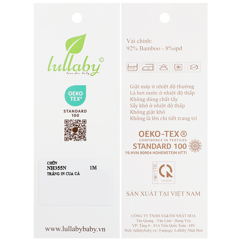 Nhộng chũn có khóa in cua cá Lullaby NH355N 1 - 3 tháng màu trắng 7