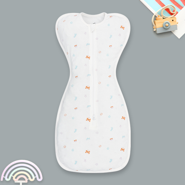 Nhộng chũn unisex Lullaby sợi tre trắng