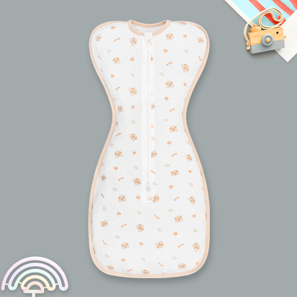 Nhộng chũn unisex Lullaby sợi tre trắng - be