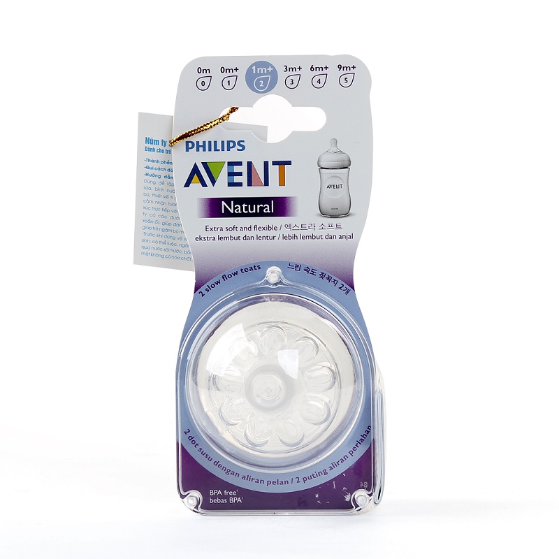 Bộ 2 núm ti Philips Avent SCF653/23 cổ rộng size 3 (3 - 6 tháng) 12