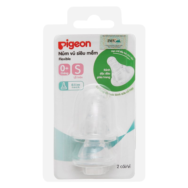 Bộ 2 núm ti Pigeon siêu mềm cổ hẹp size L (từ 9 tháng) 16