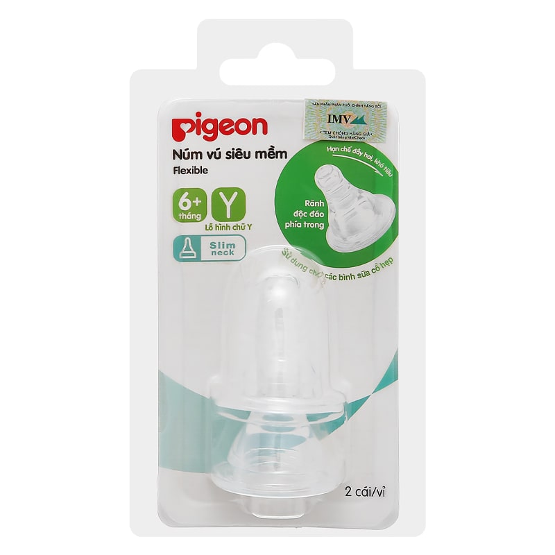 Bộ 2 núm ti Pigeon siêu mềm cổ hẹp size L (từ 9 tháng) 9