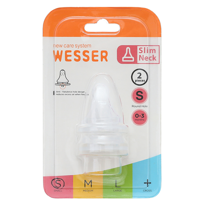 Bộ 2 núm ti Wesser cổ hẹp size + (3 - 18 tháng) 6