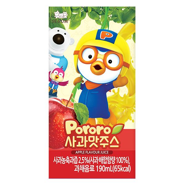 Nước trái cây Pororo vị nho 190 ml (từ 1 tuổi) 7