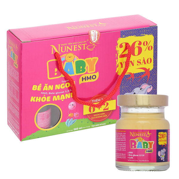 Hộp 8 hũ nước yến sào Nunest Baby 70 ml (từ 2 tuổi) thơm ngon, bổ dưỡng - AVAKids.com