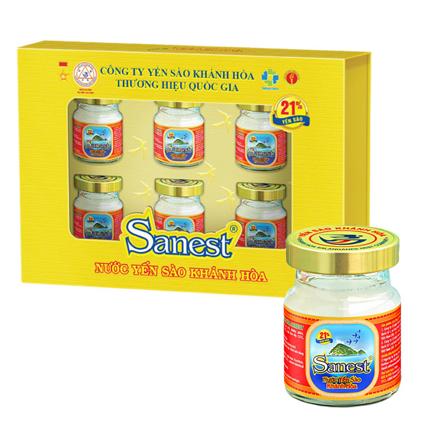 Lốc 6 hũ nước yến sào Khánh Hòa Sanest 70 ml/hũ (từ 1 tuổi) chính hãng - AVAKids.com