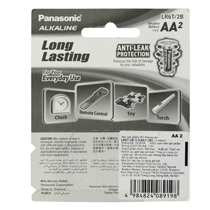Pin AA 2 viên Panasonic Alkaline LR6T/2B-V - Giao bao bì ngẫu nhiên 14