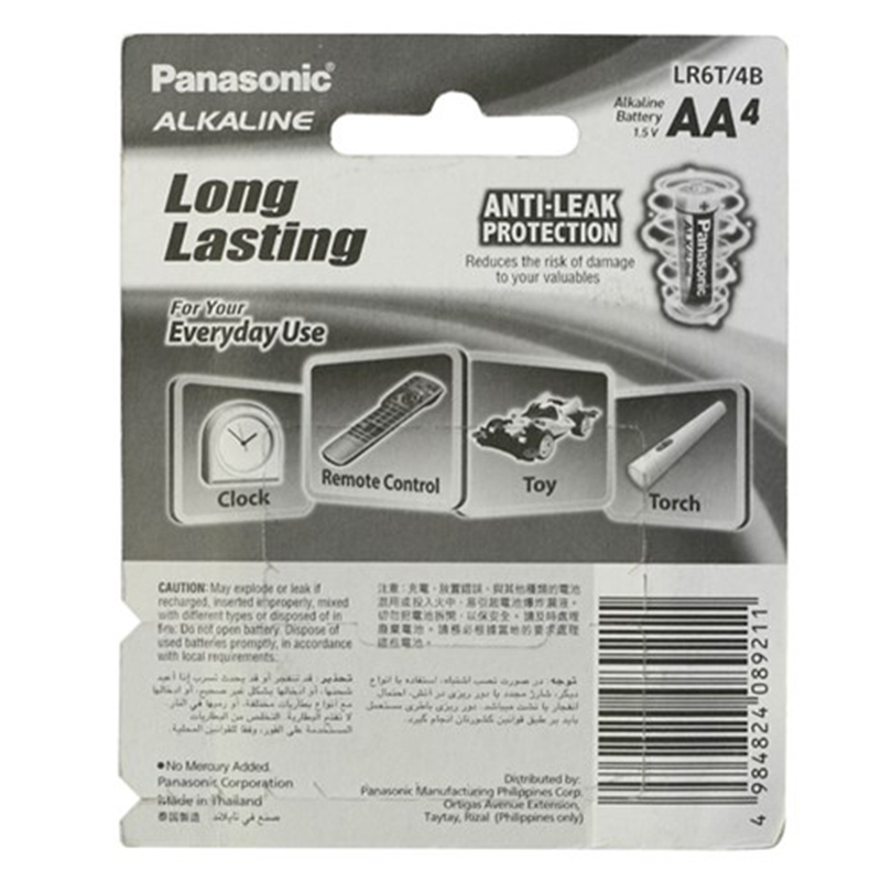 Pin AA 4 viên Panasonic Alkaline LR6T/4B-V - Giao bao bì ngẫu nhiên 15