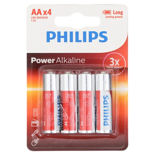Pin AA 4 viên Philips Alkaline LR6P4B