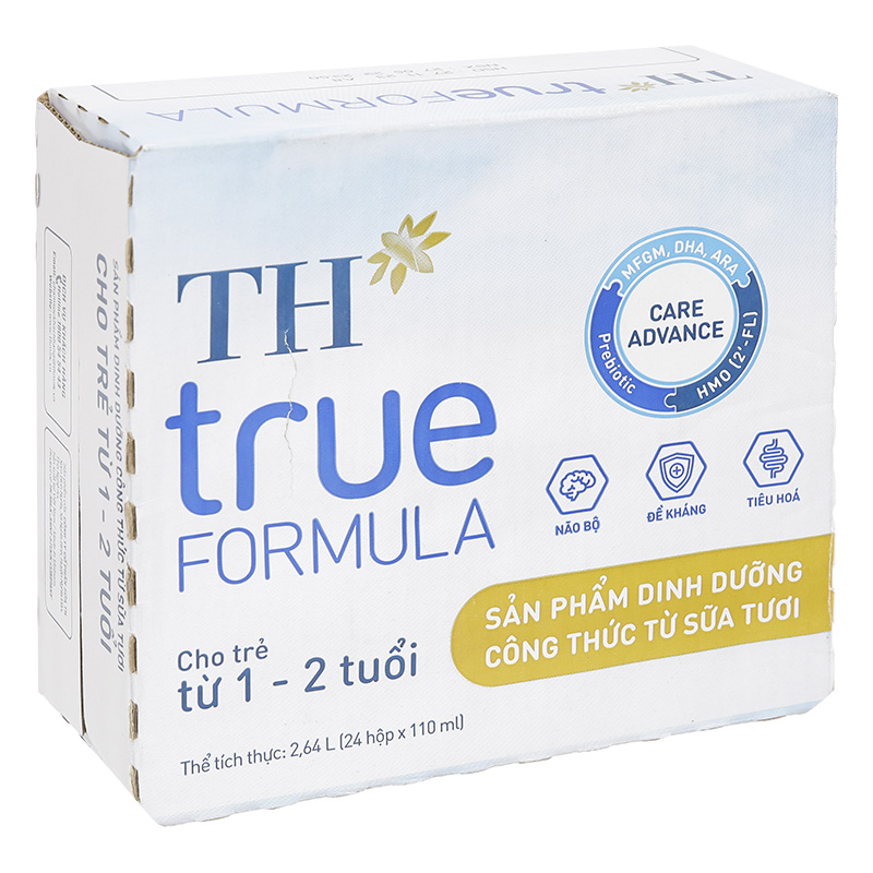 Lốc 4 hộp sữa pha sẵn TH true Formula 110 ml (1 - 2 tuổi) - Giao bao bì ngẫu nhiên 14