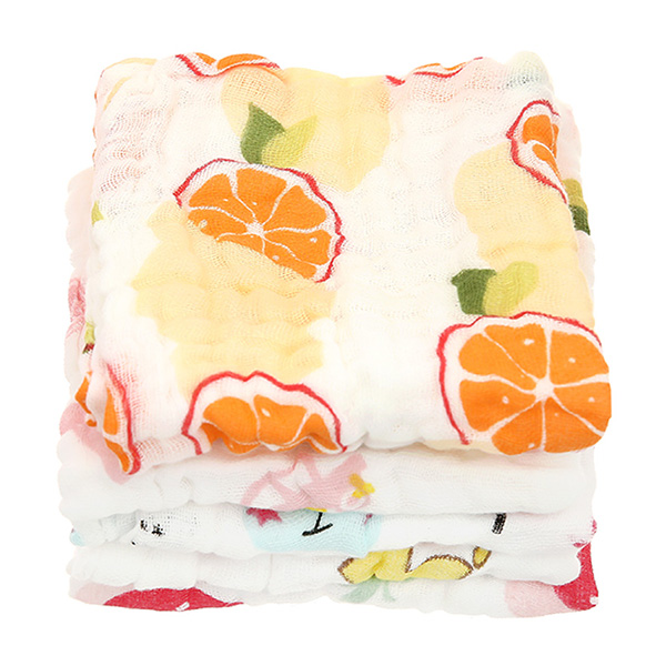 Set 5 cái khăn sữa cotton TOP KIDS 6 lớp 30x30 cm - Màu ngẫu nhiên giá tốt - AVAKids.com