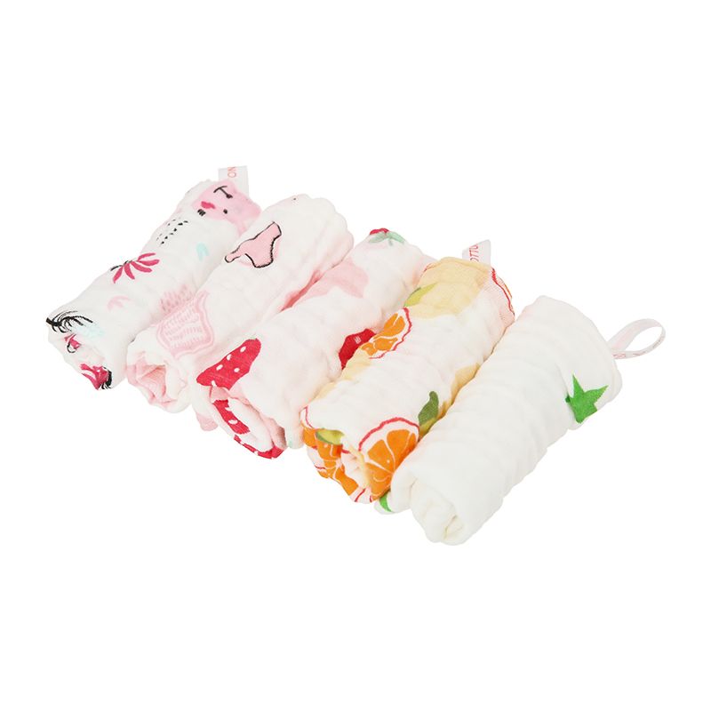 Set 5 cái khăn sữa cotton TOP KIDS 6 lớp 30x30 cm - Màu ngẫu nhiên 13