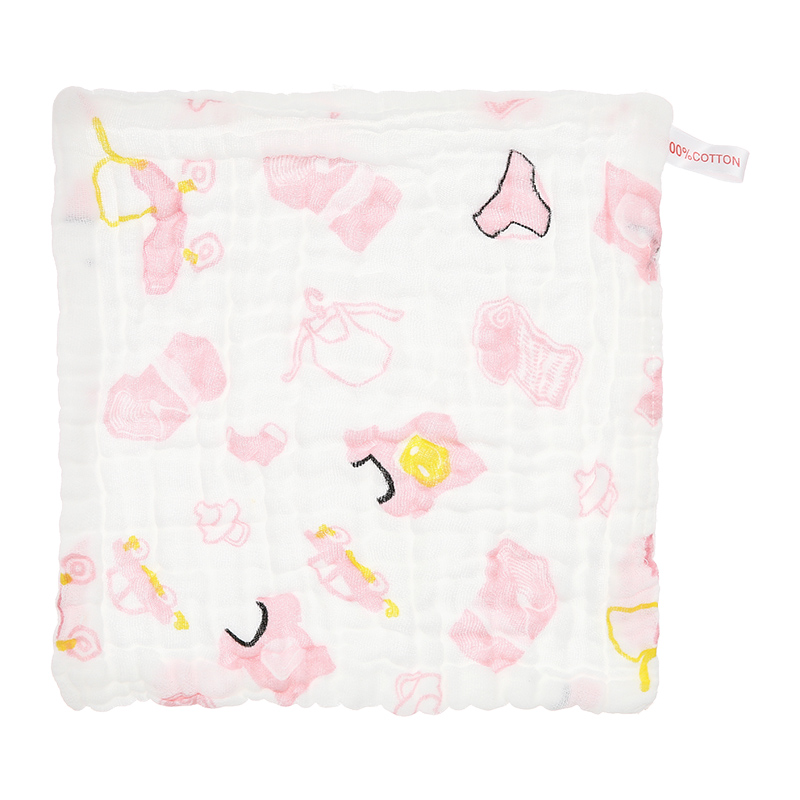 Set 5 cái khăn sữa cotton TOP KIDS 6 lớp 30x30 cm - Màu ngẫu nhiên 4
