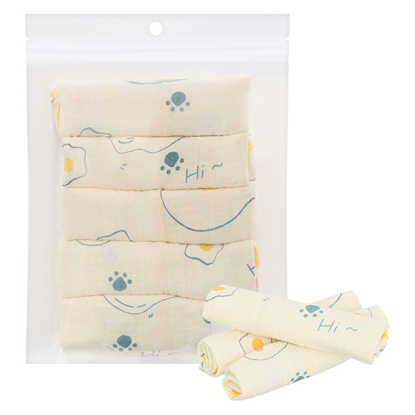 Set 5 khăn sữa TOP KIDS cotton màu ngẫu nhiên