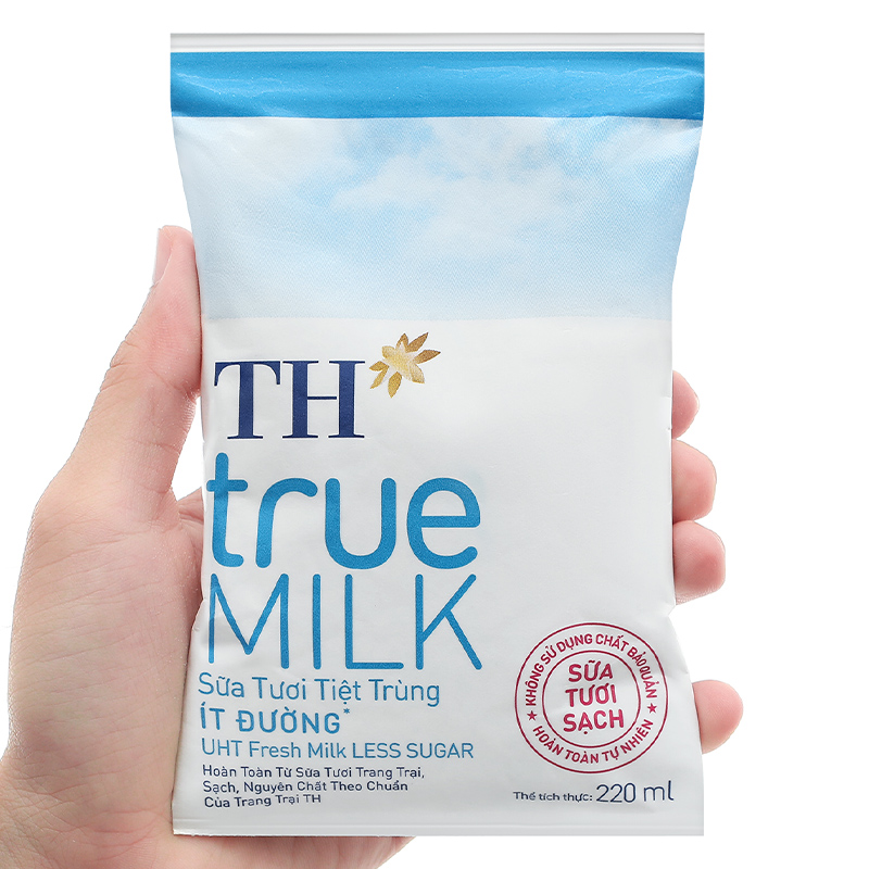 Sữa tươi tiệt trùng TH true MILK ít đường 220 ml (từ 1 tuổi) 4