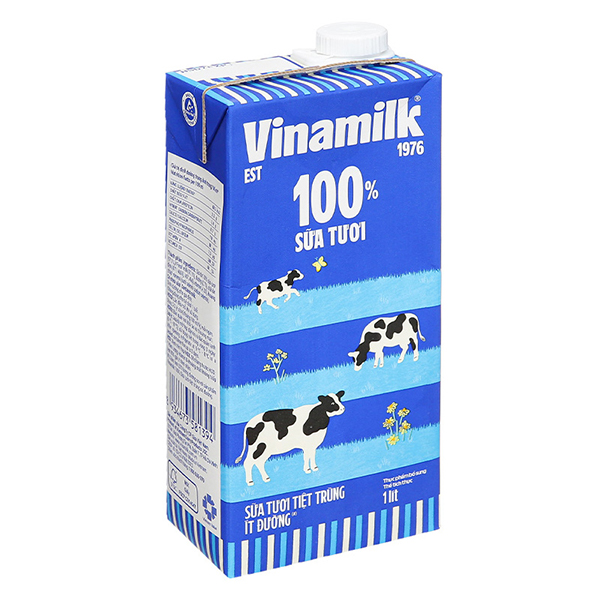 Thùng 12 hộp sữa tươi Vinamilk ít đường 1 lít (từ 1 tuổi) dinh dưỡng - AVAKids.com