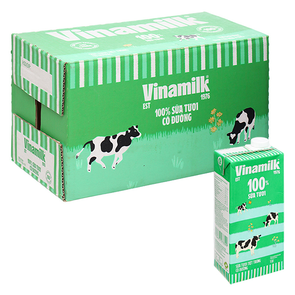 Sữa tươi tiệt trùng Vinamilk có đường 1 lít (từ 1 tuổi) 10