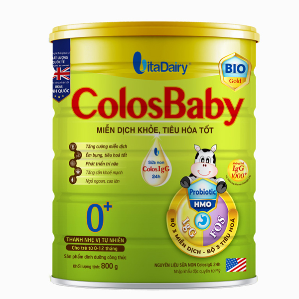 Sữa ColosBaby Bio Gold 0+ 800g (0-12 tháng) tăng hệ miễn dịch - AVAKids.com