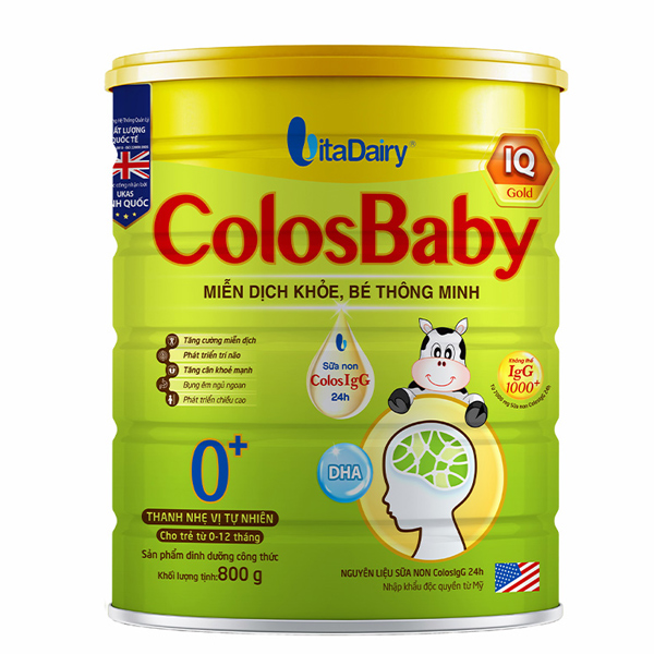 Sữa ColosBaby IQ 0+ 800g (0-12 tháng) tăng cường miễn dịch - AVAKids.com