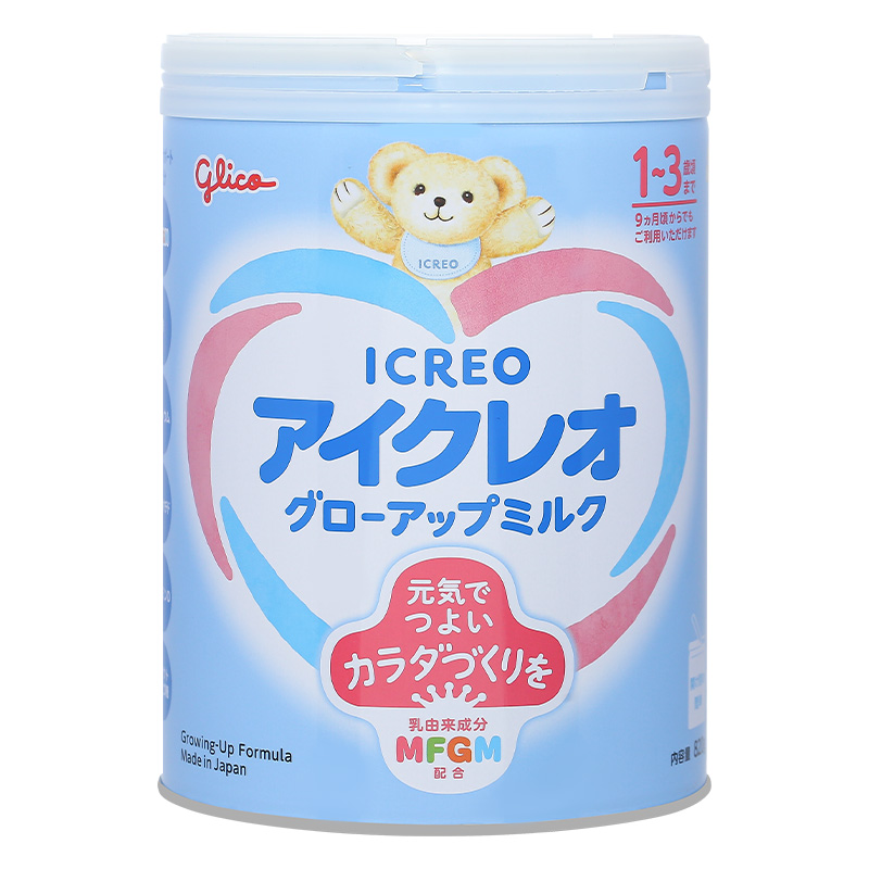 Combo 2 hộp sữa bột Glico Icreo số 1 820g (1 - 3 tuổi) - kèm 5 thanh số 1 20