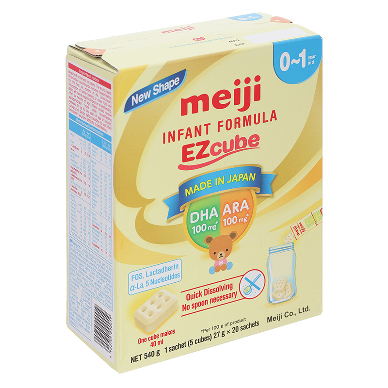 Combo 2 sữa bột dạng thanh Meiji Infant Formula Ezcube 540g (0 - 12 tháng) 14