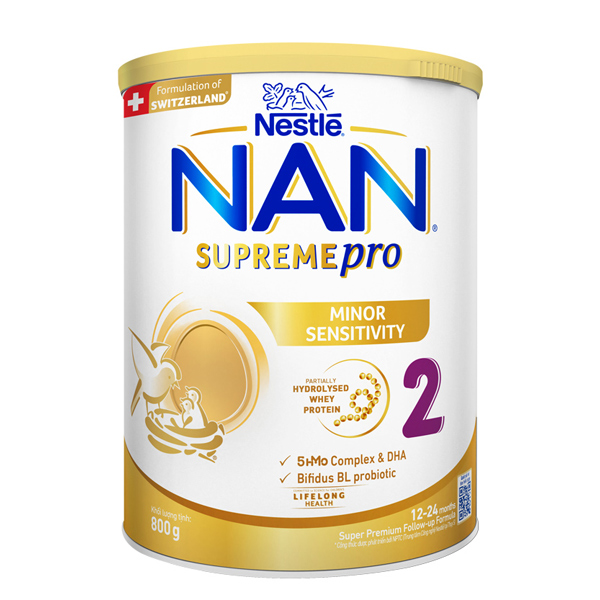 Sữa bột NAN Supreme Pro số 2 800g (12-24 tháng) - AVAKids.com
