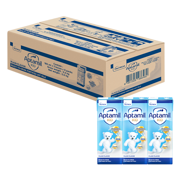 Thùng 27 hộp sữa pha sẵn Aptamil Kid 180 ml (từ 1 tuổi) GIÁ TỐT - AVAKids.com