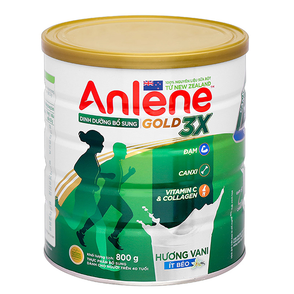 Sữa bột Anlene Gold 3X 800g hương vani, giàu canxi - AVAKids.com