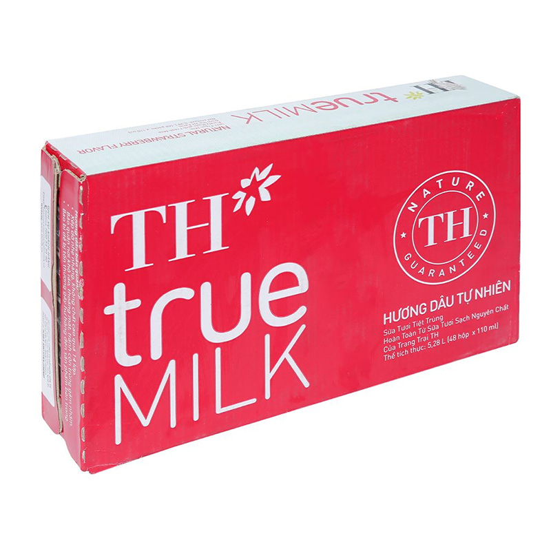 Lốc 4 hộp sữa tươi tiệt trùng TH true MILK có đường hương dâu 110 ml (từ 1 tuổi) 13