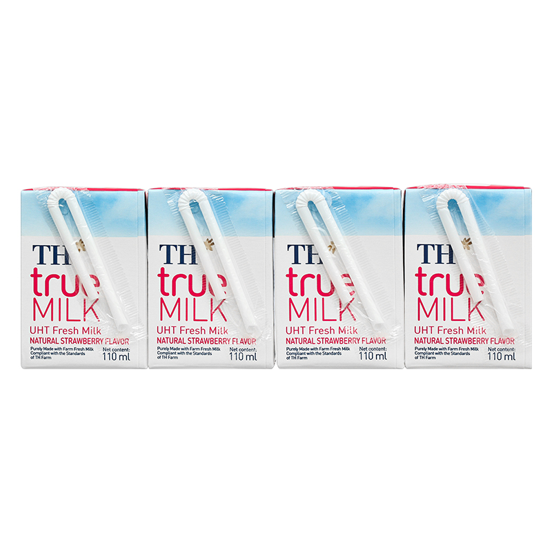 Lốc 4 hộp sữa tươi tiệt trùng TH true MILK có đường hương dâu 110 ml (từ 1 tuổi) 17