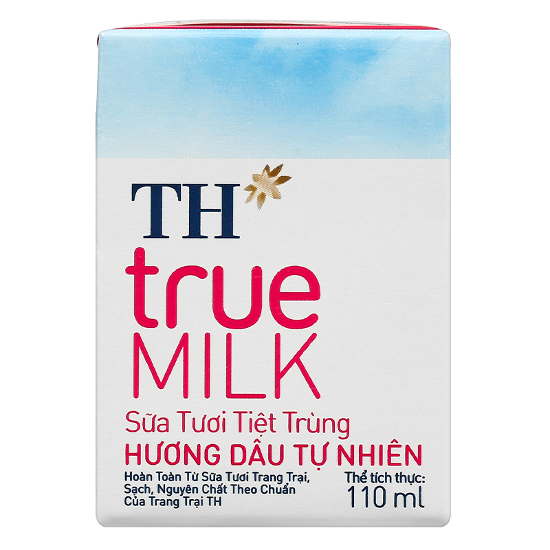 Lốc 4 hộp sữa tươi tiệt trùng TH true MILK có đường hương dâu 110 ml (từ 1 tuổi) 19