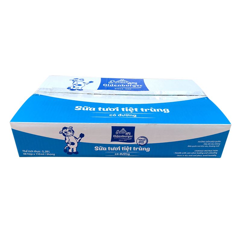 Thùng 48 hộp sữa tươi tiệt trùng Oldenburger có đường 110 ml (từ 1 tuổi) 2