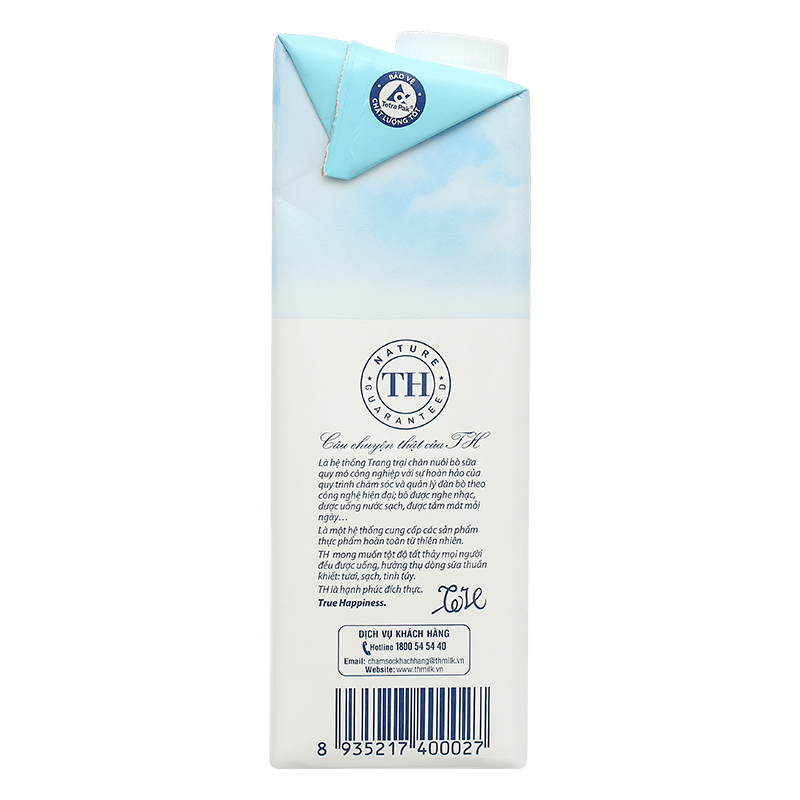 Thùng 12 hộp sữa tươi tiệt trùng TH true MILK không đường 1 lít (từ 1 tuổi) 18