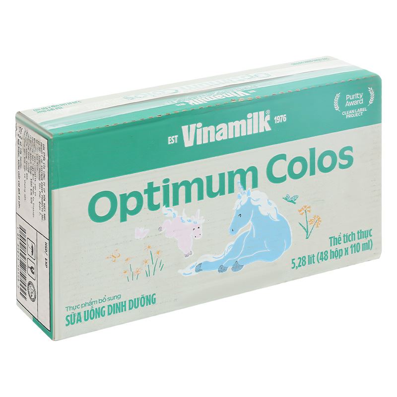 Lốc 4 hộp sữa non pha sẵn Optimum Colos 110 ml (từ 1 tuổi) - Giao mẫu ngẫu nhiên 14