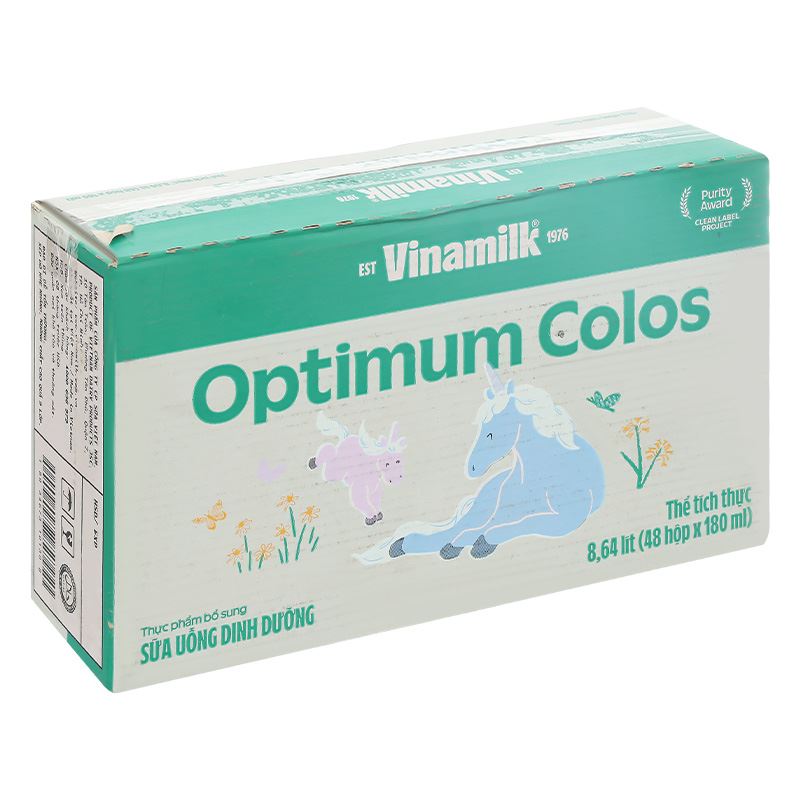 Lốc 4 hộp sữa non pha sẵn Optimum Colos 180 ml (từ 1 tuổi) - Giao bao bì ngẫu nhiên 14