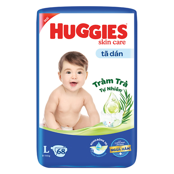 Tã dán Huggies Skincare size L 68 miếng (9-14 kg) - AVAKids.com