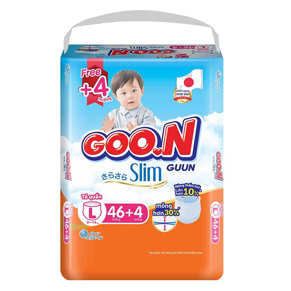 Tã quần GOO.N Slim size L 46 + 4 miếng (9 - 14 kg) chính hãng - AVAKids.com