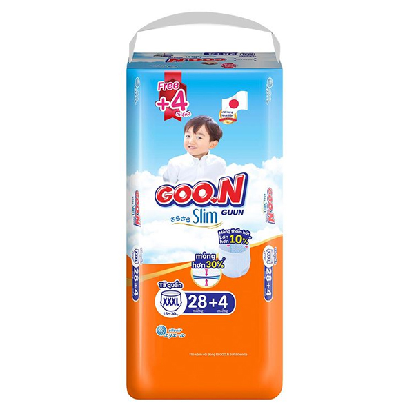 Tã quần GOO.N Slim size XXXL 28 + 4 miếng (18 - 30 kg) chính hãng - AVAKids.com