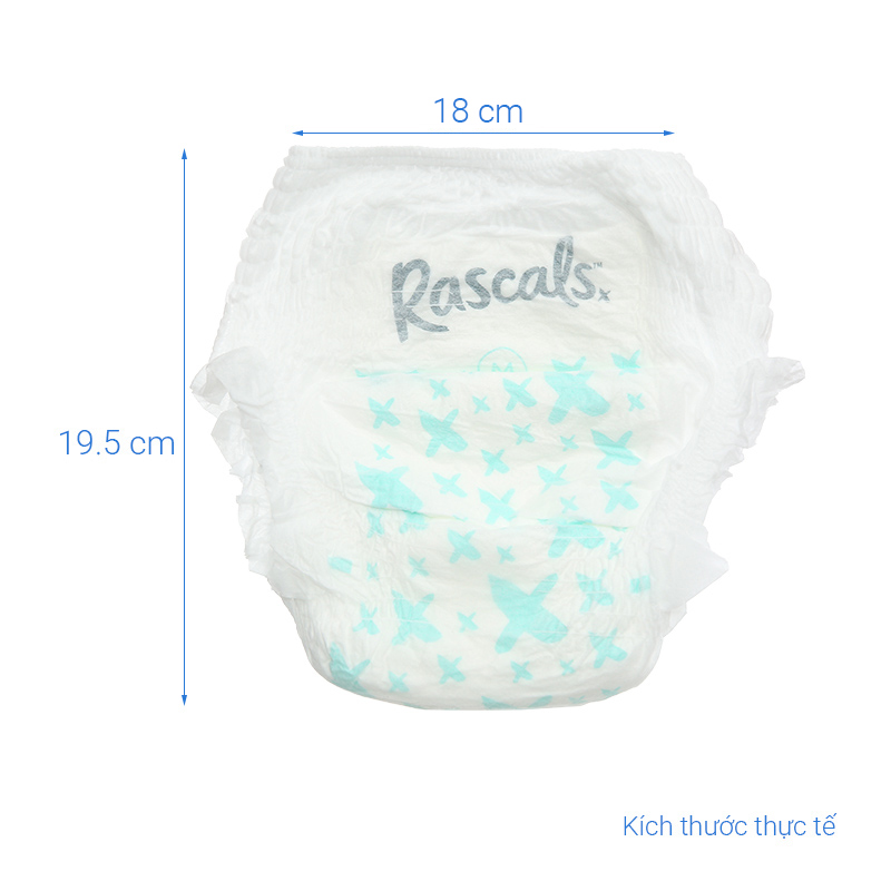 Combo 2 tã quần Rascals size M 58 miếng/bịch (6 - 11 kg) - Giao bao bì ngẫu nhiên 10