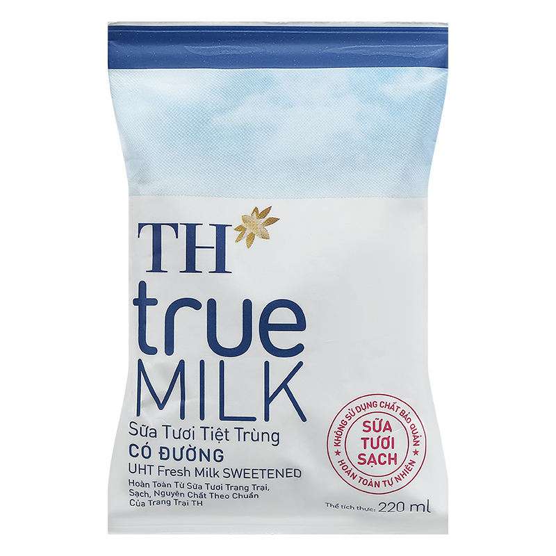 Sữa tươi tiệt trùng TH true MILK có đường 220 ml (từ 1 tuổi) 10