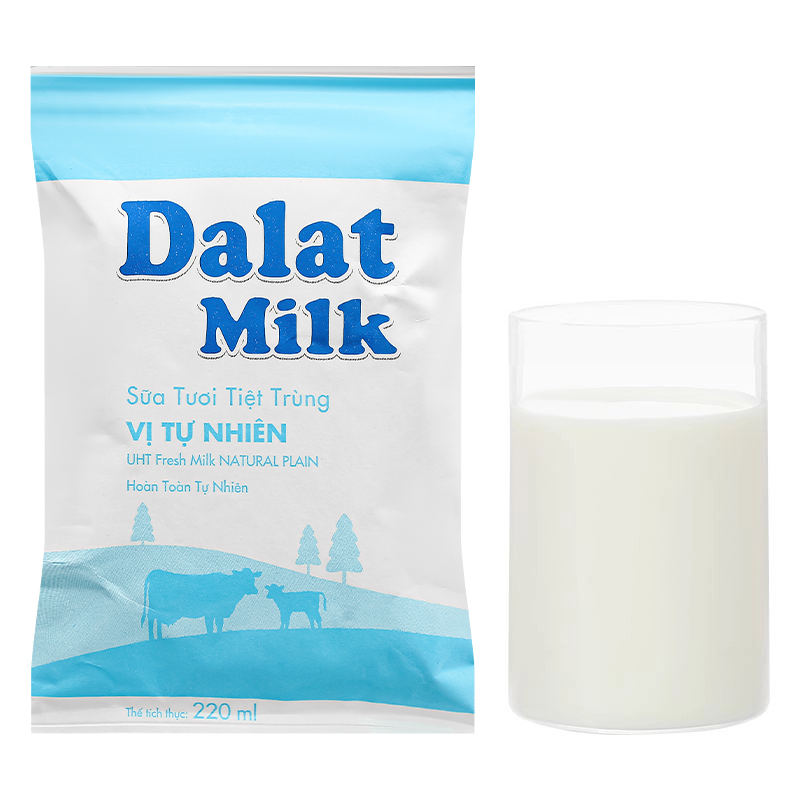 Sữa tươi tiệt trùng Dalat Milk không đường 220 ml (từ 1 tuổi) 13