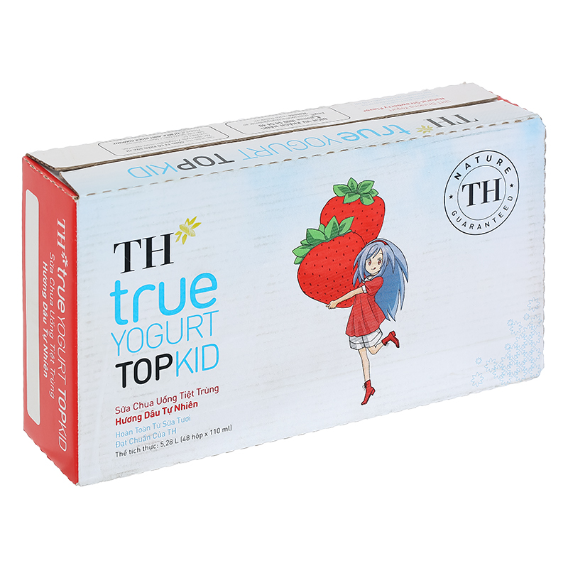 Thùng 48 hộp sữa chua uống tiệt trùng TH true YOGURT TOPKID vị dâu 110 ml (từ 2 tuổi) - Giao bao bì ngẫu nhiên 4
