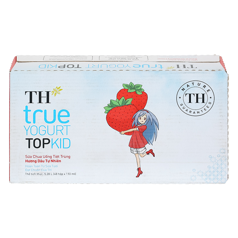 Thùng 48 hộp sữa chua uống tiệt trùng TH true YOGURT TOPKID vị dâu 110 ml (từ 2 tuổi) - Giao bao bì ngẫu nhiên 5