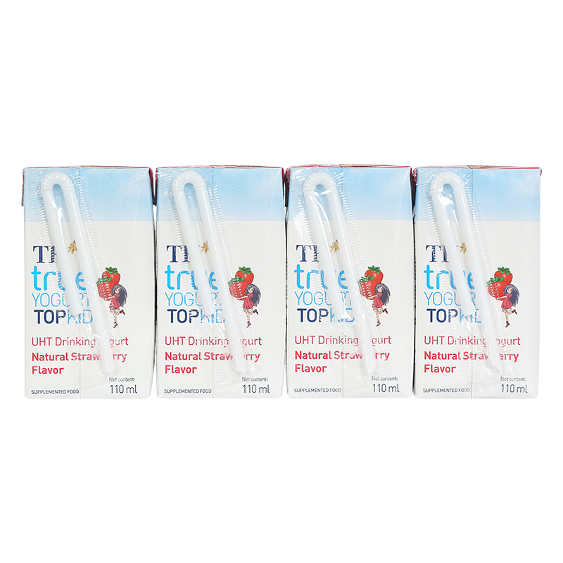 Thùng 48 hộp sữa chua uống tiệt trùng TH true YOGURT TOPKID vị dâu 110 ml (từ 2 tuổi) - Giao bao bì ngẫu nhiên 8