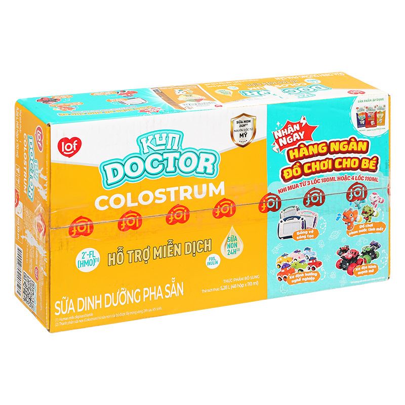 Lốc 4 hộp sữa non pha sẵn Kun Doctor Colostrum hương vani 110 ml (từ 1 tuổi) 15